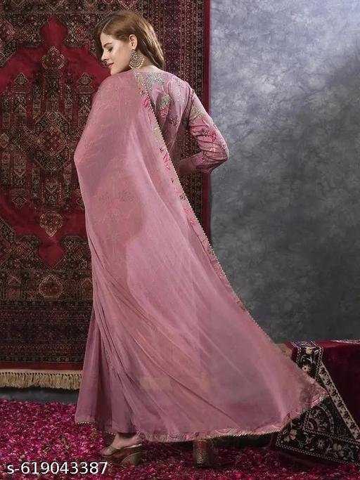 Vidusha Rayon Printed kurti Pant Dupatta Set For Women's - Image 4