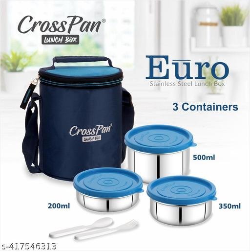 Stainless Steel Lunch Box / Tiffin Box of Container Size 200ml, 350ml, 500ml for Office, School, College, Travel - Image 3