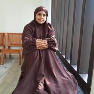 Muslim Wear Prayer Dress/ Crepe  Prayer Dress for Women And Girl's (Brown)