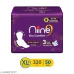 Dry   Thin XL+ Sanitary Napkins With 3 Layer Shield for HEAVY FLOW, Free Biodegradable disposable bags inside,(Pack of 1) 50 Pads Count