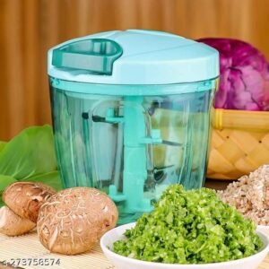 KAIVAL® Big Size 5 Steel Blade Chopper / Handy Vegetable and Fruit Chopper / Kitchen Dori Chopper / Manual Chopper / Onion Dry Fruit Grinder / Vegetable Chopper Cutter / Salad Maker( XXL Chopper 1000ml,Pack of 1, blue)