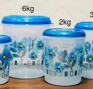 4 PCS CONTAINER SET (1KG,2KG,3KG & 6KG (BLUE)