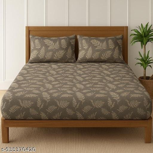 Jashan 210 TC Premium Glace Cotton Luxury Home Deco Comfort Flower Design Bedsheet with Pillow Cover – Ultra Soft Cotton Durable Fabric King Bed Sheet for Daily Comfort - 72x78x10 inch - Image 3