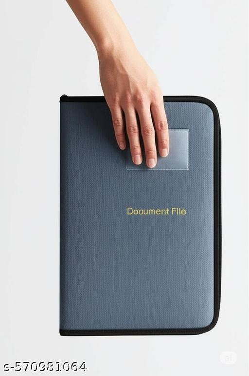Document File Folder Set – A4 Size Faux Leather Office Organizer with 20 Transparent Sleeves (black Soft Jeans) - Image 5