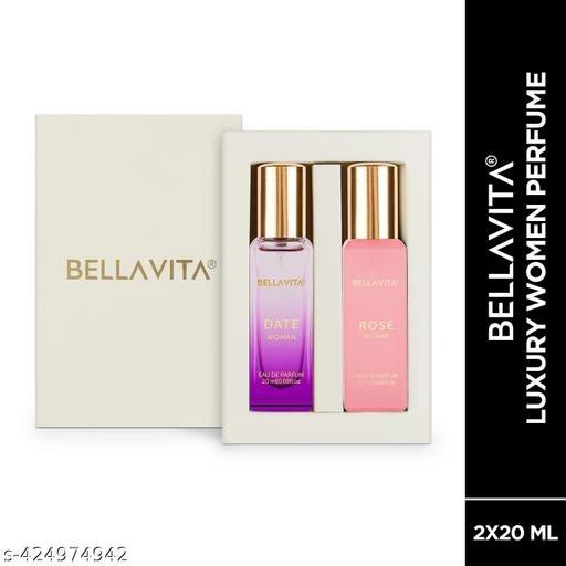 Luxury DATE Woman + ROSE Woman Perfume Combo for Women 40 ML (Pack of 2 Items 20ML Each)