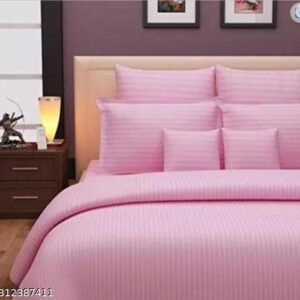 DOUBLE BED PLAIN BEDSHEET WITH TWO PILLOW COVERS