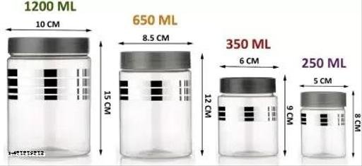 Plastic Airtight Heavy Quality Printed Design Container Set Kitchen Storage with Spoons, Kitchen Dabba Set, Grocery Box with Different Capacities (grey, Set of 16) - Image 5