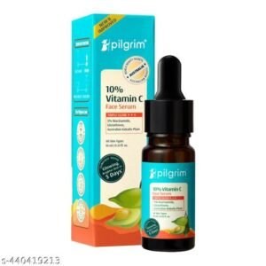 10% Vitamin C Face Serum For Daily Brightness 10 ml | Face serum for glowing skin | Reduces Dark Spots & Evens Skin Tone | Fragrance Free | For Men and Women | All Skin Types (10ml)