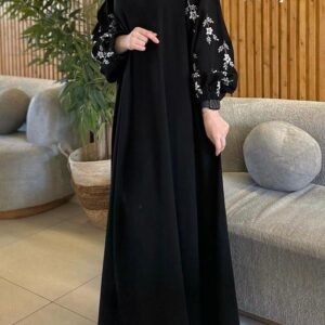 Burqa Abaya New Arrival Black New Elegant Trending Embroidery Nagab Fancy Designer Burkha No hijab Nida Burkha Set Kaftan Burkha Abaya Burkha for woman black burkha Naqab Full Burqa Abaya Black Abaya Kurti