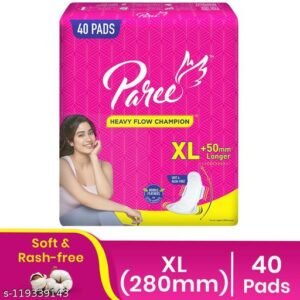 Soft & Rash Free XL Sanitary Pads, With 3 Seconds Absorption For Heavy Flow - 40 Pads