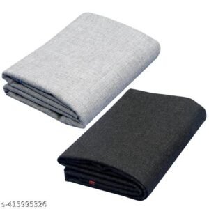 Unstitched Polycotton Pant Fabric Solid Design For Man' S