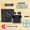Wireless Bluetooth TWS Earphones | Powerful Bass | Touch Sensor | Portable Charging Case with active noiisecancellation (black)
