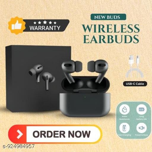 Wireless Bluetooth TWS Earphones | Powerful Bass | Touch Sensor | Portable Charging Case with active noiisecancellation (black)