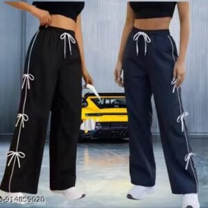 Trendy women's patti cargo trouser pants Contrast Ladies Lower