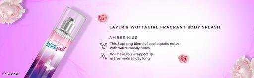 LAYER'R Wottagirl! Secret Crush & Amber Kiss Long Lasting Body Spray (For Women Combo Pack of 2 - 60ml Each) - Image 3
