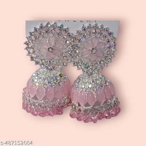 Stylish Jewellery Latest & High Quality purple calour square Jhumka/Jhumki Earing's for Girls and Women's - Image 4