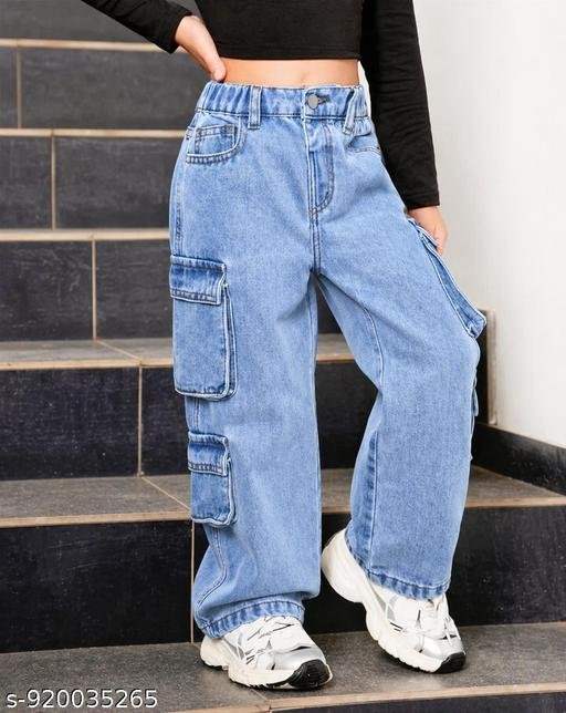 women cargo jeans, baggy jeans for girls, - Image 4