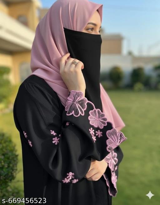 New elegant trendy Abaya burqa nakab for women and girl's best quality Firdous premium quality febric without shwal