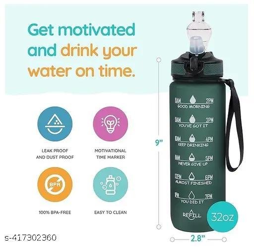 Water Bottle - 800ml Motivational Time Marker, LeakproofDurable BPA-Free Non-Toxic Sipper Water Bottle for Office, Gym & School (800 ml, Pack of 1, Multicolor) - Image 5