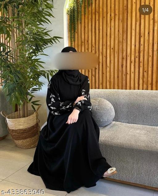 Burqa Abaya New Arrival Black New Elegant Trending Embroidery Nagab Fancy Designer Burkha No hijab Nida Burkha Set Kaftan Burkha Abaya Burkha for woman black burkha Naqab Full Burqa Abaya Black Abaya Kurti - Image 4