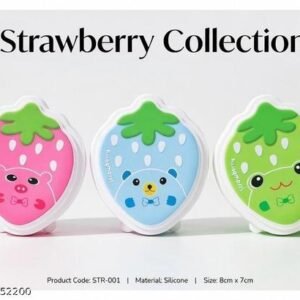 Lunch Box for Navratri (Kanya Pujan) Kanjak / Kanjaka | FunBlast Strawberry Shape Lunch Box for Kids Set of 3 Pieces - Plastic Lunch Box, Tiffin Box for Kids, Lunch Box for Boys, Girls, School, Travel, Picnic, Office (Multicolor) - 500 ML (Pack Of 03)