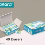Non-Dust soft eraser | Pack of 2 | 40 erasers| | minimal residue | smooth erasing (Papernyx UltraClear Eraser)