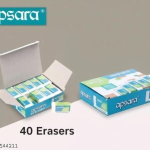 Non-Dust soft eraser | Pack of 2 | 40 erasers| | minimal residue | smooth erasing (Papernyx UltraClear Eraser)