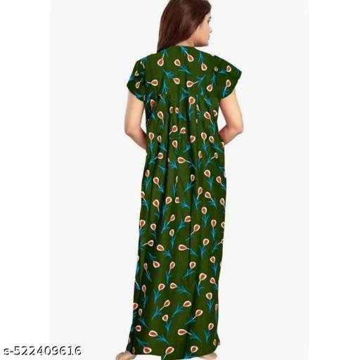 Women's fashion cotton printed nightwear nighty combo pack 4 - Image 4