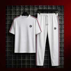 Men Trendy Round Neck Half Sleeve T-Shirt with Track Shorts | T-Shirt Short Set Top & Bottom | Men’s Summer Gym Workout Running Sports Co-Ord Set Soft Comfortable Wear