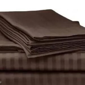 Kaprido Satin Striped Double Bed Bedsheet with 2 Pillow Cover(90*90 ) , 190 - 200 threadcount