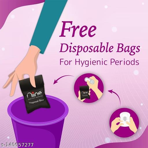 Dry Thin XL+ Sanitary Napkins With 3 Layer Shield for HEAVY FLOW, Free Biodegradable disposable bags inside,(Pack of 1) 50 Pads Count - Image 4