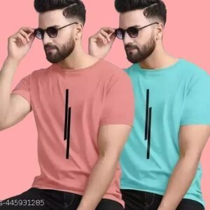 M Mart Half Sleeves Dry Fit Gym T-Shirt for Men Pack Of 2