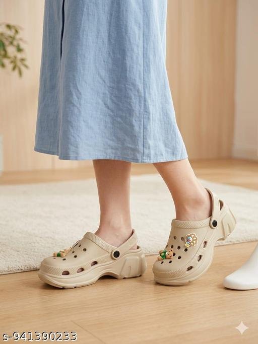 Arkfoot Women's Trendy High Platform Clogs with Cute Bear Charms - Image 5