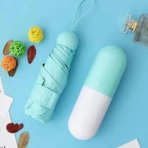 Portable Capsule Umbrella Windproof Double Layer UV Protection Pocket Size Mini Folding Umbrella for Men & Women