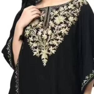 Kaftan for women kaftan Ikat print kaftan Designer kaftan Rayon kaftan Kaftan with lace border Stylish kaftan for girls Daily wear kaftan Festive kaftan dress Boho ethnic kaftan