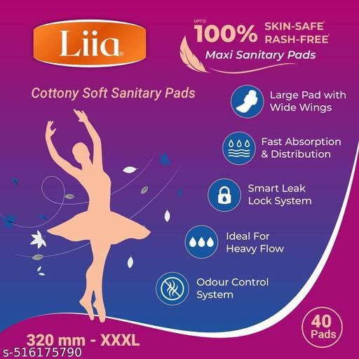 Jumbo Everyday Sanitary Pads Soft & Secure Heavy Flow Women's Overnight Rash Free Menstrual Pads with Wings Extra Anti bacterial Comfortable With Advanced Technology 100% leakage Proof Sanitary Napkins for Day & Night Protection (Size - 320mm | XXXL) (1 Packet) (Total 40 Pads) - Image 5