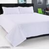 Double bed plain bedshwwt with two Pillow covers