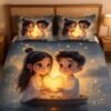 THE BALA JI CREATION 90X100 DOUBLE KING HEAVY GLCE COTTON VERY BEAUTIFULL WITH TWO WONDERFULL PILLOW COVERS