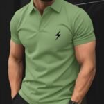 black rock Men Fashion Cotton Blend T-Shirt | Men Full Sleeve Casual Regular Fit T Shirt | Stylish Trendy Solid Men Mandarin Collar Full Sleeves Combo T-Shirt for Men | Laple collar t-shirt