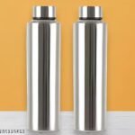 SHOPNJOY (Sports) Stainless Steel Fridge Water Bottle| Refrigerator| School| College| Gym & Sports Water Bottle 1000ml(pack of 2)