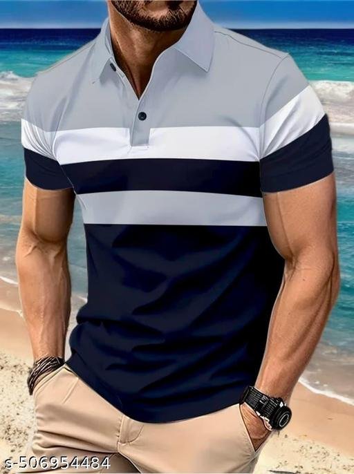 Men's Color Block T-shirts Shirt, Half Sleeves, Summer,Casual Half Sleeve Shirt For Outdoor, Gym Wear, Tshirt