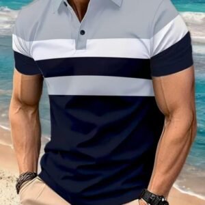 Men's Color Block T-shirts Shirt, Half Sleeves, Summer,Casual Half Sleeve Shirt For Outdoor, Gym Wear, Tshirt