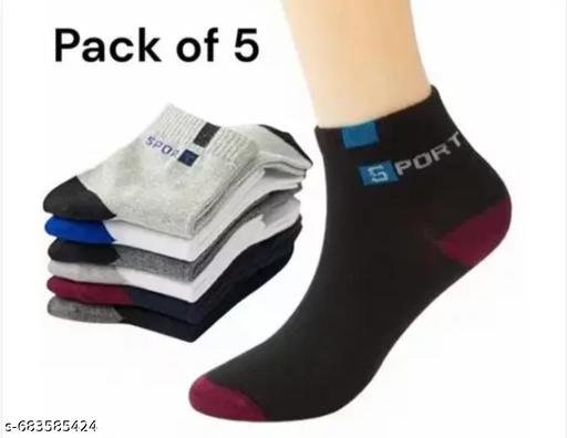 Sports Ankle length Socks For Men Pair Of 5 - Image 4