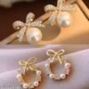 Combo Pack of 2 Korean Stud Earrings For Women And Girls