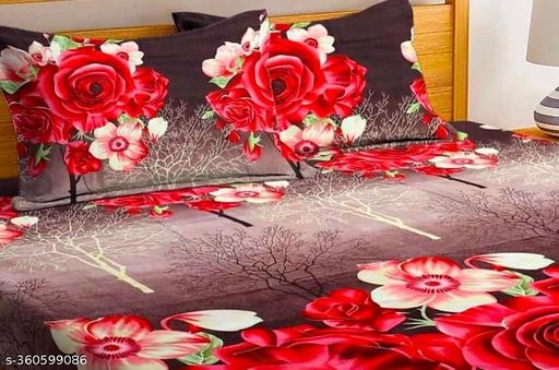 RD double floral bedsheet(90*90) with 2 pillow covers - Image 3