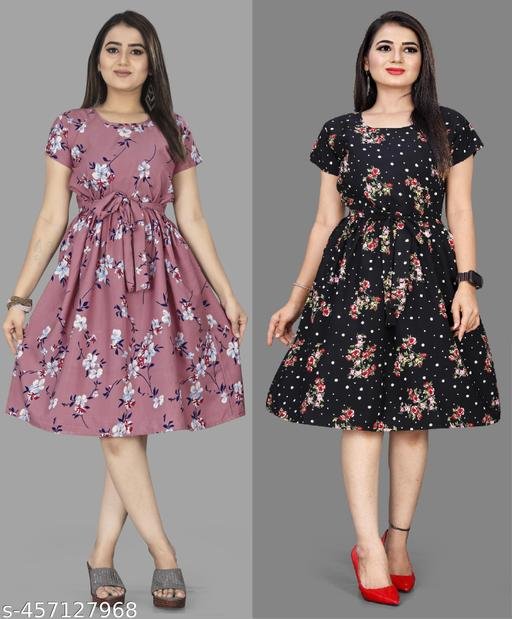 Fit And Flare Dress For Women Under 500 Combo Pack Of 3 Pcs.