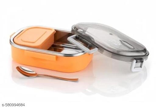 F s Plastic Lunch Boxes, Food Grade Tiffin Boxes, Leak Proof Air Tight Dabba, Unbreakable Lid, Snacks Tiffin Boxes for Kids, Light Weight, Easy Clean(Pack of 1, Cream) - Image 5