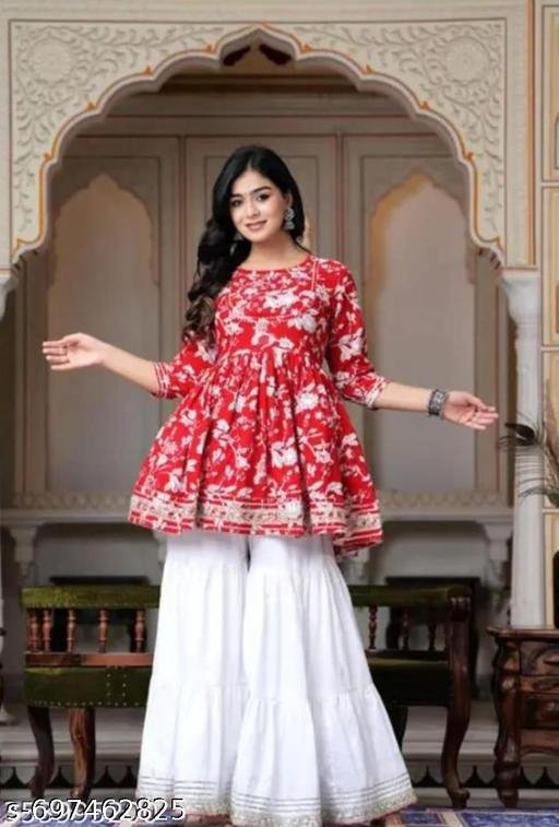Vidusha Kurti Dupatta Set with Bottomwear For Women's - Image 5
