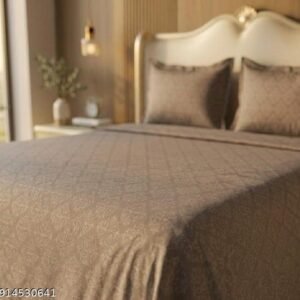Jashan 300 TC Premium Elegent Floral Damask Inspired Cotton King Bedsheet Set with 2 Pillow Covers – Soft, Shrink Resistant Breathable Luxury 3Pc Bedding 108x108Inch Bed Sheet Pillow 17x27x inch