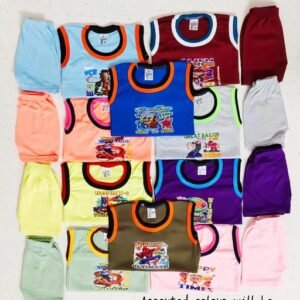 #Trending  #pack of 10 pes  baby boys  baby girls cotton  sleeveless top"Ultimate Comfort Combo: 5-Piece Multi-Color Cotton T-Shirt & Panties Set for Baby Boys & Girls!"